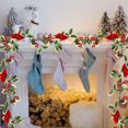 thumbnail image 6 of Artificial Christmas Garland Christmas Rattan Spots Artificial Fake Leaves Christmas Decorations Simulation Christmas Rattan Outdoor Christmas Garlands, 6 of 7