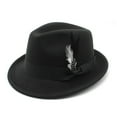 thumbnail image 2 of Bmisegm Vintage German Hat Traditional Fedora with Feather for Oktoberfest Parties & Outdoor Events Women Caps Black One Size, 2 of 7