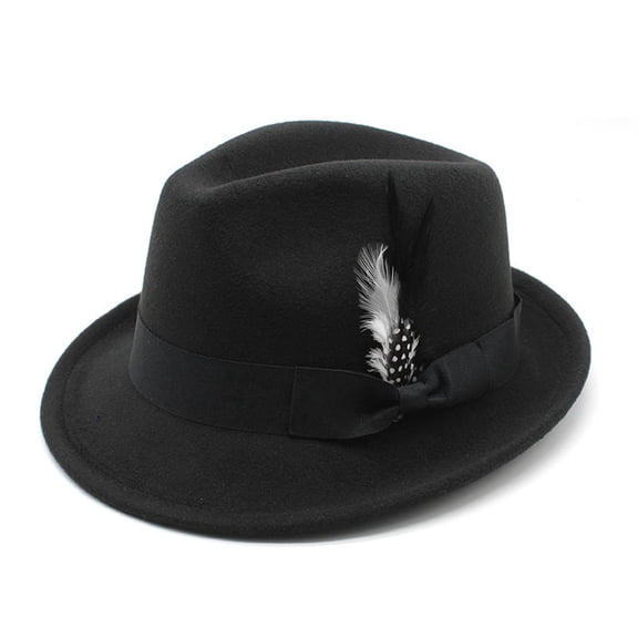 HNMKIU German Oktoberfest Hat Traditional Feather Fedora For Parties And Outdoor Events Black,One Size