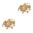 thumbnail image 2 of Kearding 100 piezas de cuentas de bola redondas con agujeros, artesanías de cobre dorado, cuentas espaciadoras pulidas, suministros de joyería de 3mm 2piezas Kearding CBP498811, 2 of 5
