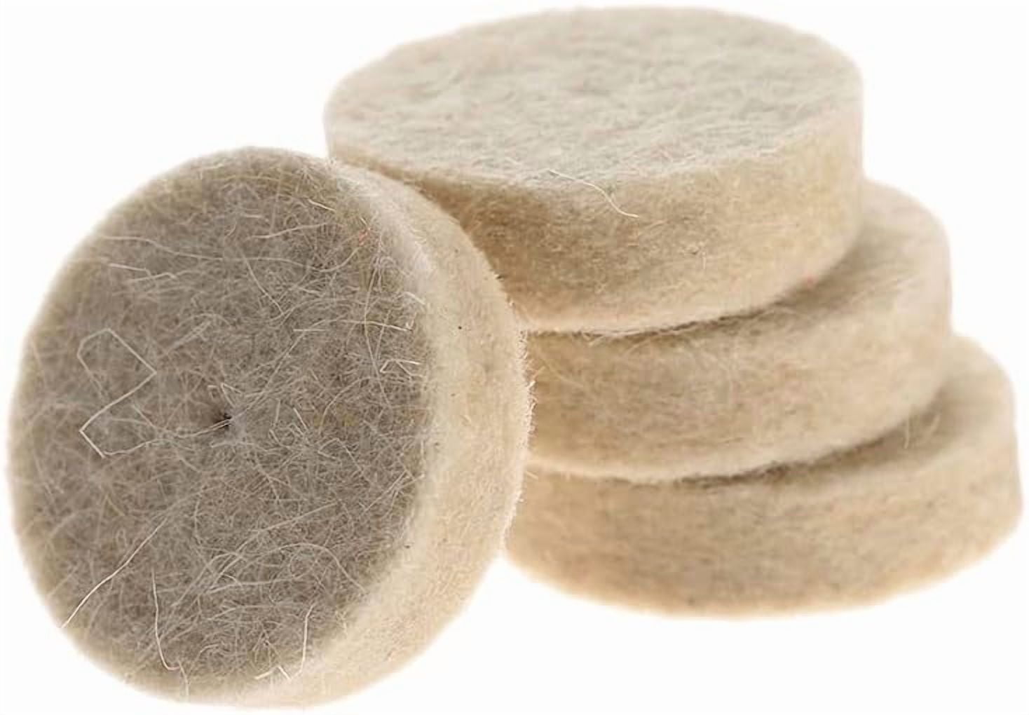 50Pcs 25mm Wool Felt Polishing Buffing Pad Wheel w 2 Shanks for Dremel Rotary