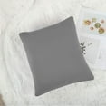 thumbnail image 4 of PiccoCasa 2Pcs Decorative Throw Pillowcases Elastic Zip Up Sofa Cushion Covers, Gray 18"x18", 4 of 6