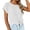White, variant on Women's Summer Tops Cap Sleeve Tie Front Plain T Shirts Business Casual Work Blouses Beige S