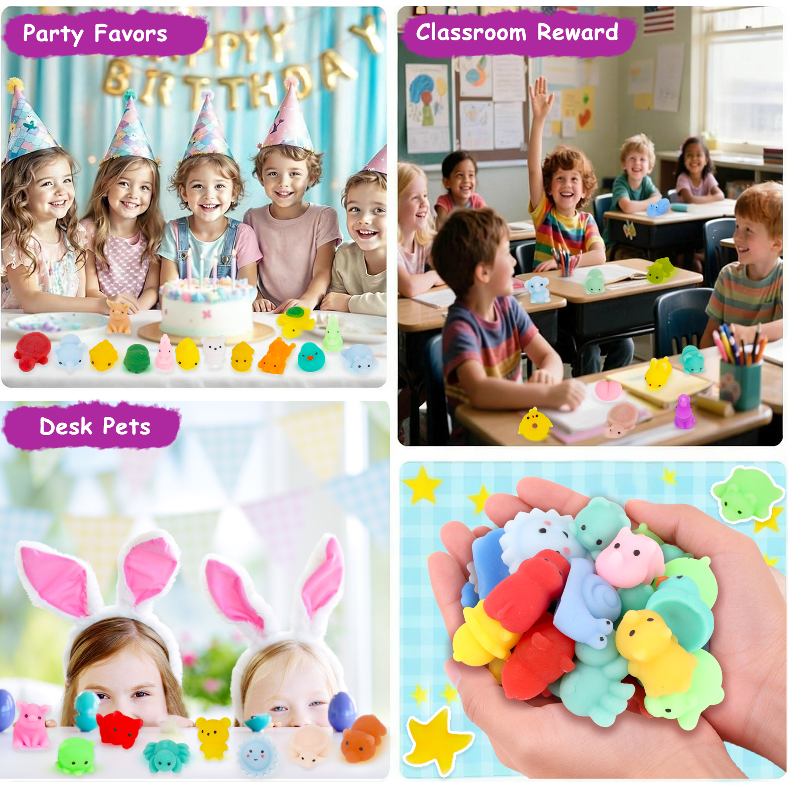 KiddiTouch 150-Piece Mochi Squishy Toys Assortment photo 5