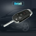 thumbnail image 6 of 4 Button Keyless Entry Remote Key Shell Cover for Ford Fusion Edge Explorer 2013-2018 N5F-A08TAA with Blade No Chip, 6 of 8