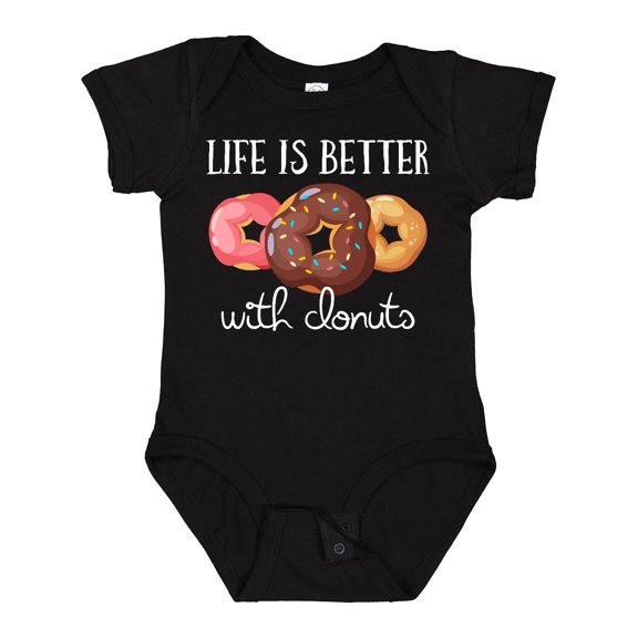 Inktastic Life is Better with Donuts Boys or Girls Baby Bodysuit