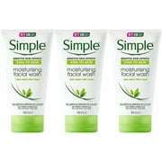 Simple Moisturizing Facial Wash, 5 Ounce Pack of 3