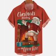 thumbnail image 1 of Camisa hawaiana de manga corta para hombre y mujer, ropa de Navidad, Tops con gráfico 3d de Papá Noel, Hip Hop, gran tamaño, verano, novedad, 1 of 1