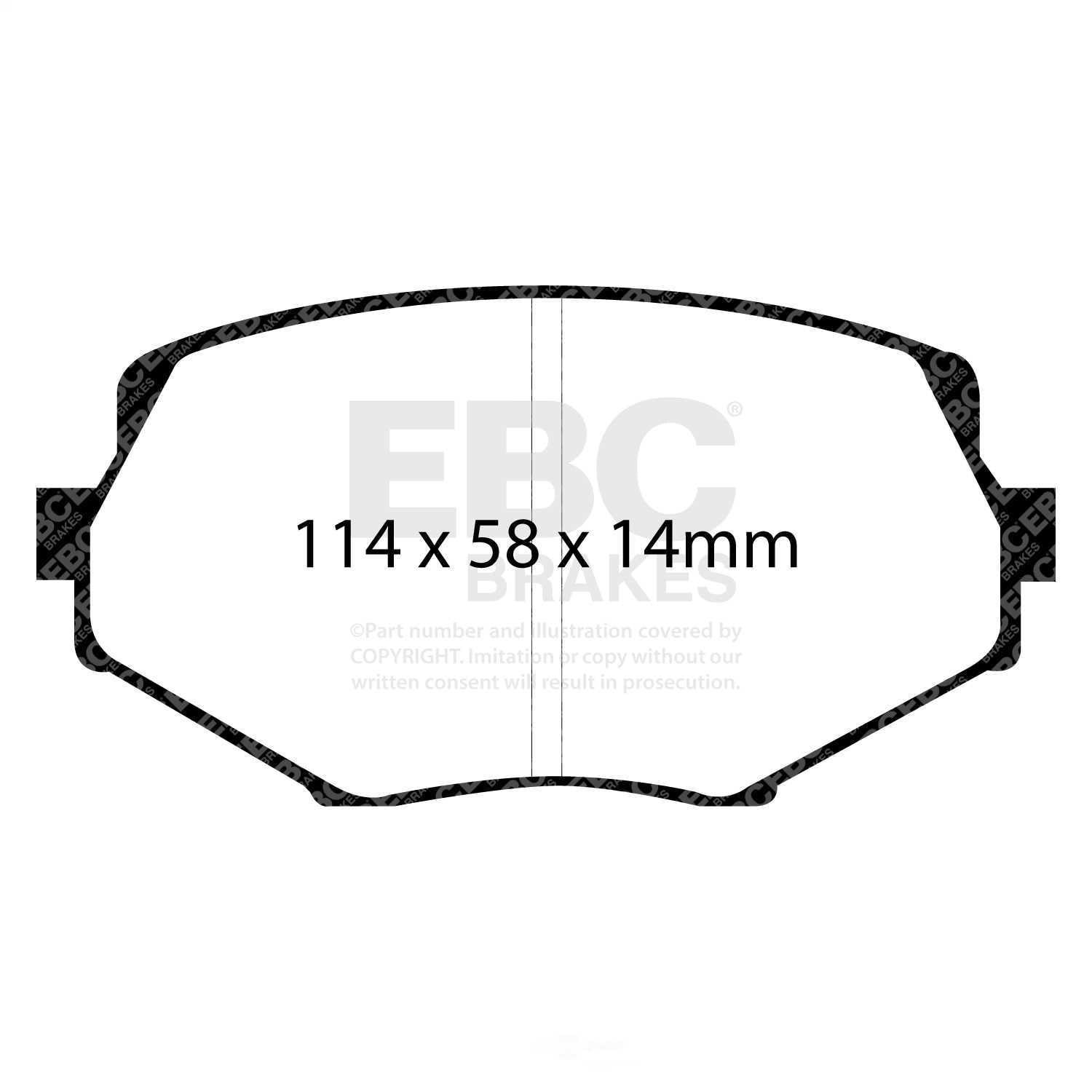 EBC Brakes Redstuff Premium Fast Street Pad For All Engine Sizes Fits select: 1994-1997,1999-2005 MAZDA MX-5 MIATA