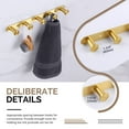 thumbnail image 4 of Simple Towel Hook Rack Brushed Gold, SUS304 Stainless Steel Bathroom Hook Rail 5 Hooks, Utility Kitchen Towel Holder, Wall Mount, 4 of 9