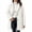 08#White, variant on Plus Size Womens Business Casual Fleece Fall Jackets Trendy Mid-Length Oversized Winter Coats with Pockets Lapel Collar Button Down Outerwear