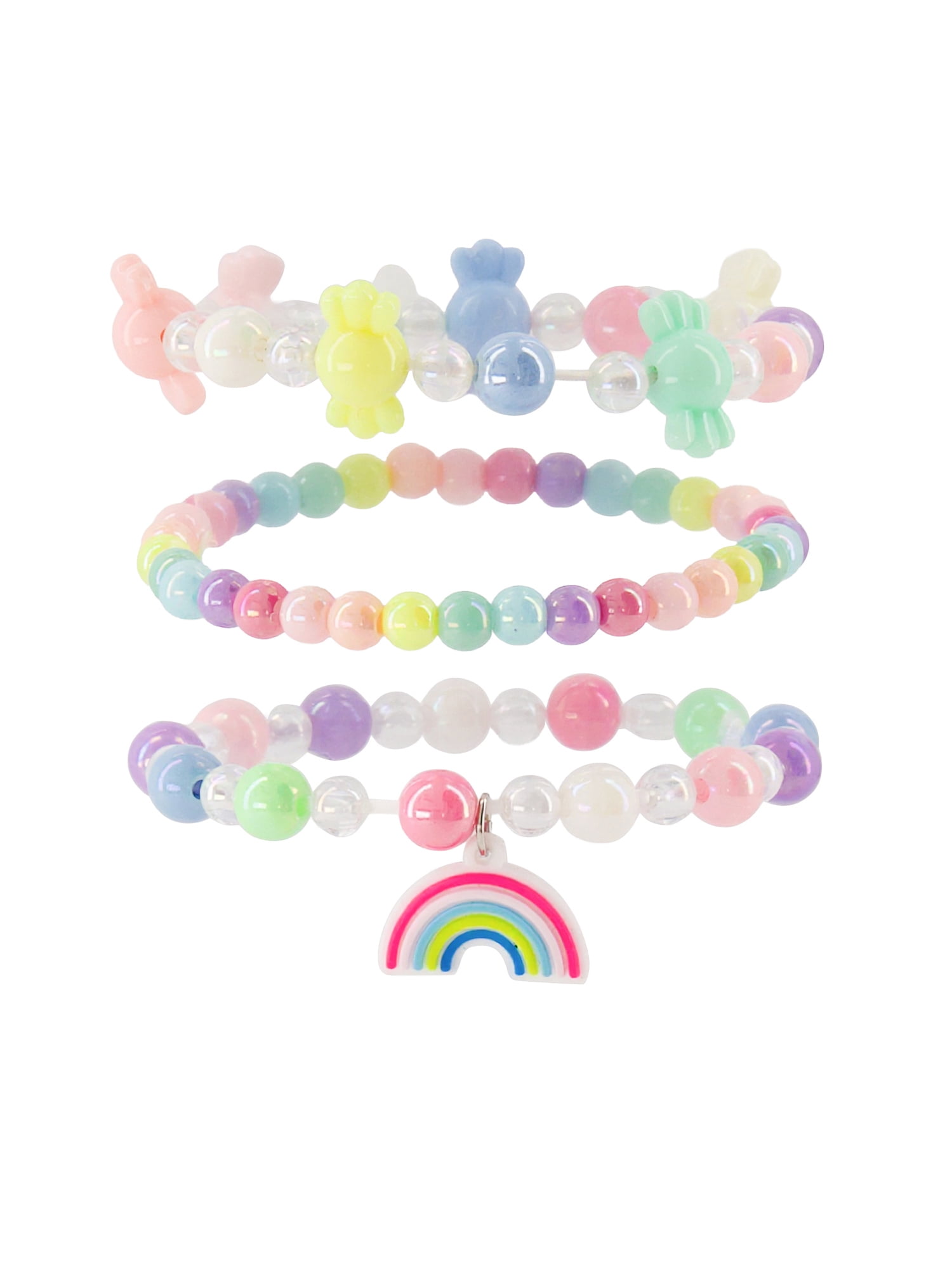 Claire's Best Friends Bracelet Set - Rainbow, 3pcs