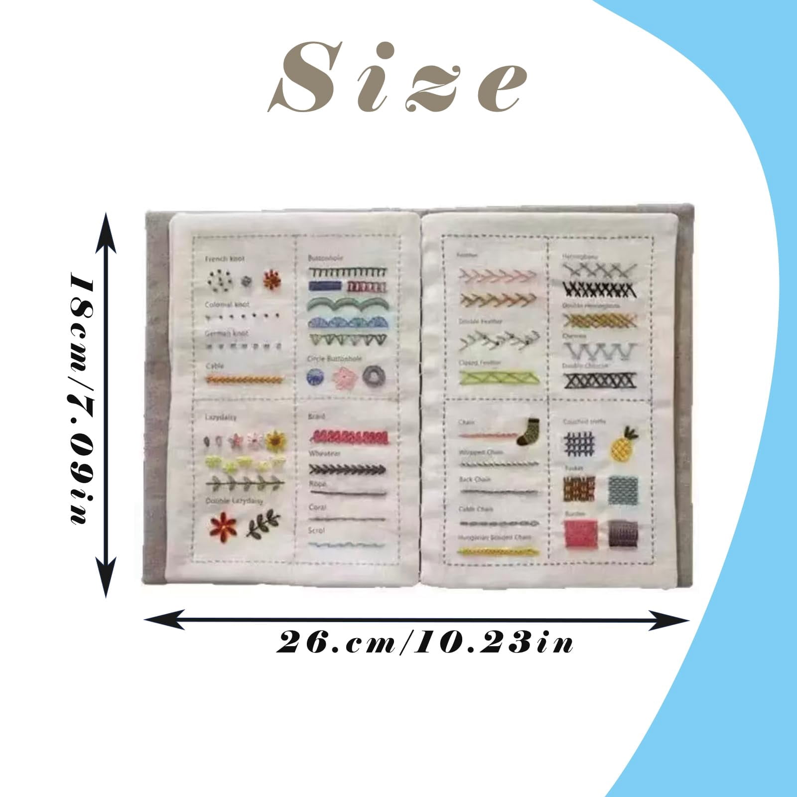 2026 New DIY Embroidery Stitch Collection, Includes Illustrated Guide to 106 Universal Embroidery Stitches with Free Tutorials and 86-Piece Sewing Tool Kit(1PC)