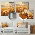 thumbnail image 4 of Designart "Golden pastures" Abstract Landscape Metal Wall Decor, 4 of 5