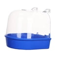 thumbnail image 1 of Caja de baño para pájaros de 5.12 pulgadas, comedero versátil, jaula de juegos, accesorio para baño de loros azul oscuro, 1 of 7