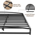 thumbnail image 5 of Profile Metal Bed Frame with Arch Headboard & Footboard, Heavy Duty Platform Base, Noise-Free, No Box Spring Needed, Easy Assembly, King, Black-10 inch, 5 of 7