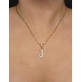 thumbnail image 3 of Cadena y dije de brillos con corona de oro laminado letra J, 3 of 8