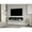 Black, variant on Floating Design of White Oak - Ideal for 60 - 69 Inch TVs - Entertainment Space - Organize Devices