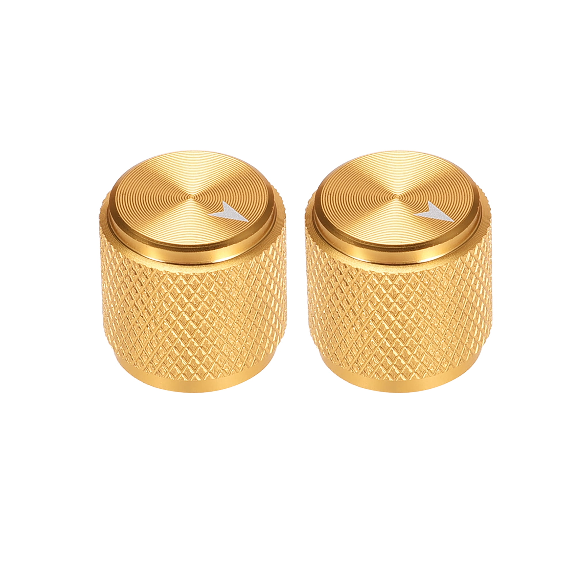 2 pcs Potentiometer Knobs Copper Tone Aluminum Volume Control Knob