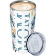 thumbnail image 2 of Mom Stainless Steel Thermal Tumbler with Lid, Funny Mom Flower Tumbler for Mama Women Mothers Day Gifts, Double Wall Vacuum Insulated Travel Mug, Birthday or Christmas Gifts, 20oz, 2 of 6