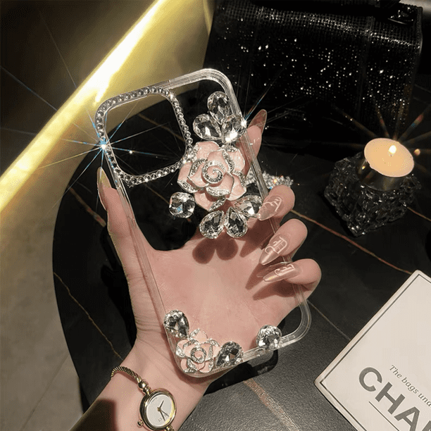 Funda de teléfono con cristales brillantes 3D para iphone 14, 13, 12, 11 Pro Max, X, XS, XR, 7, 8 Plus, SE Mini Fivean unisex