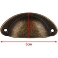 thumbnail image 5 of Juego de 10 Pomos de puerta Rojo Verde vintage metal para cajones bronce antiguo, 5 of 5