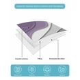 thumbnail image 5 of Quilts Full Size Bedding Set, Purple Grey Ombre Lightweight Quilted Comforter, Modern Geometric Abstract Aesthetics Cream Soft Bedspread Coverlet with Pillow Covers for All Season, 78" x 90", 5 of 7