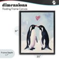 thumbnail image 4 of Stupell Industries Cottage Penguin Love with Heart Black Floating Frame Canvas Art, 25 x 31, by The Prints Vibe, 4 of 8