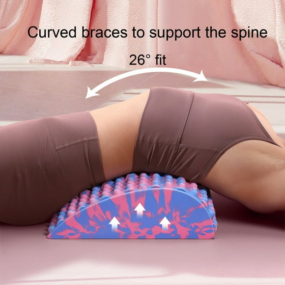 Sportteer Back Stretcher Lumbar Stretcher Neck Back Stretcher with Massage Bumps Strong Load-bearing Lower Upper Back Pain Relief Neck Stretcher Posture Corrector