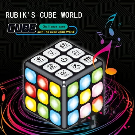 

Multifunctional Educational Magic Cube Multiple Modes Cube With Sound And Light Competitive Multiplayer Interactive Game Kids Toy
