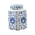 thumbnail image 1 of Porcelain Temple Jar Porcelain Decorative Jar Traditional Ceramic Ginger Jar Blue White, 1 of 8