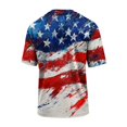 thumbnail image 4 of CIENVNSTG Mens 4th of July 1776 USA Flag Print Crew Neck T Shirt Short Sleeve Patriotic Distressed Design Lightweight Casual Fit for Independence Day Holiday Celebrations Red 2XL, 4 of 4