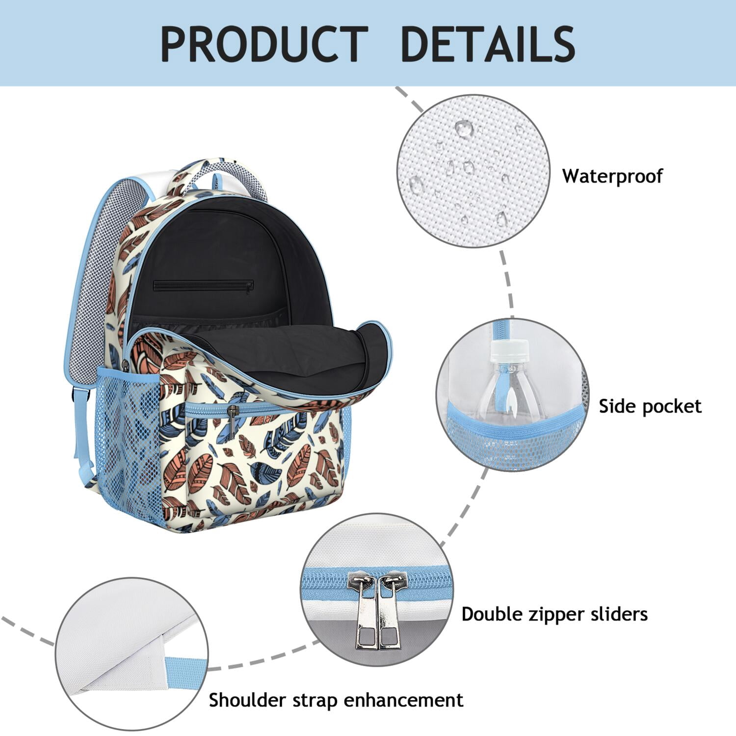 Artistic Home Accents Student Backpack - Waterproof & Breathable for Daily Use
