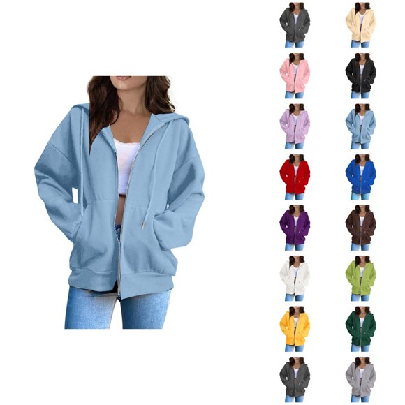 Custom Hoodies for Women Long Sleeve Zip Up Personalized Hoodies with Pockets Hooded Sweatshirt Hoodie Women Pullover