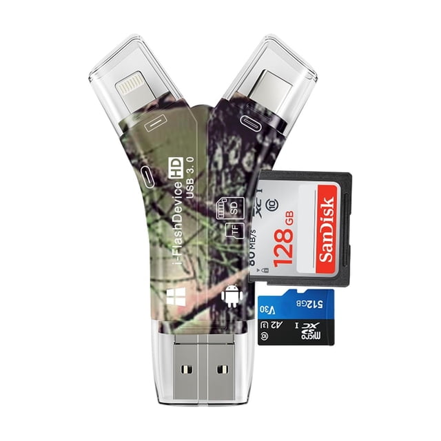 Lector de tarjetas de memoria ZOIOT USB 3.0 Lightning Type-C