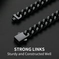 thumbnail image 4 of ChainsHouse Cuban Link Chains for Men Stainless Steel Black Chain Necklace 7mm Heavy Easy Clasp Tranish Resistant Durable Hip Hop Mens Jewelry Gift, 18"-30", 4 of 8