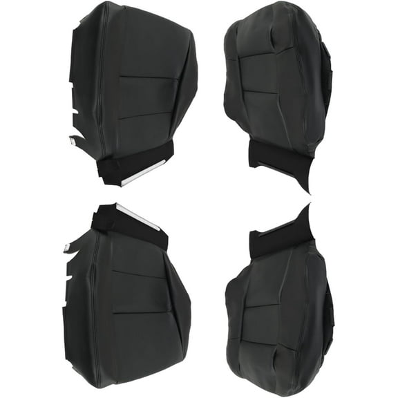 SEBLAFF 4 Pieces Front Driver Passenger Perforated Leather Black Seat Cover Replacement for Acura RDX 2007-2012