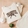 thumbnail image 3 of Varsity Thankful Coquette - Women's Lightweight Garment Dyed Sweatshirt, 3 of 8