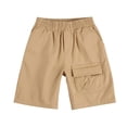 thumbnail image 3 of Sentuca Boys Cargo Shorts Size 10 Years, Solid Color Casual Shorts with Pockets Outdoor Sports Summer Clothes, 3 of 7