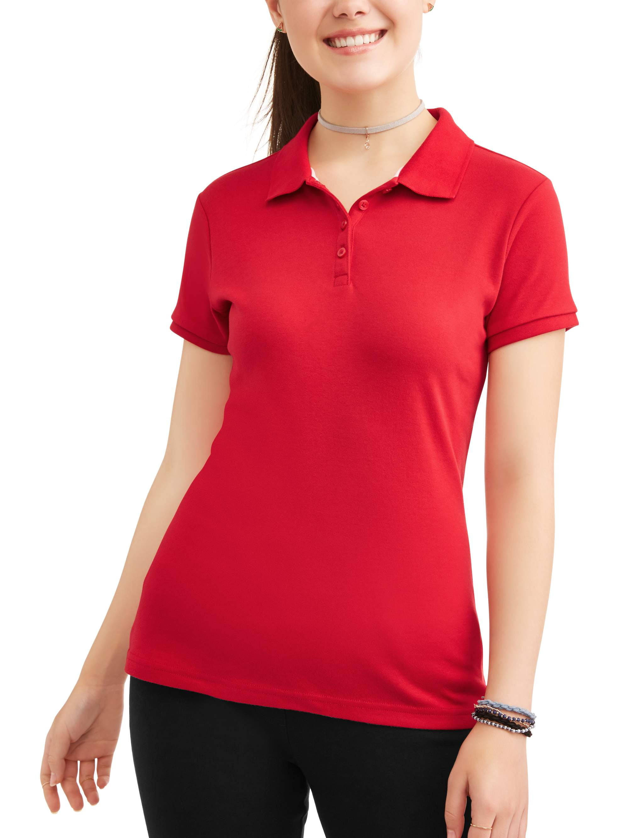 Wonder Nation Juniors' Plus School Uniform Short Sleeve Interlock Polo - Walmart.com