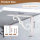 thumbnail image 2 of Uxcell 6 Pcs Soportes Decorativos para Estantes, Soportes para Estantes Flotantes de 5" x 3" para Estanterías de Pared, Blanco, 2 of 7