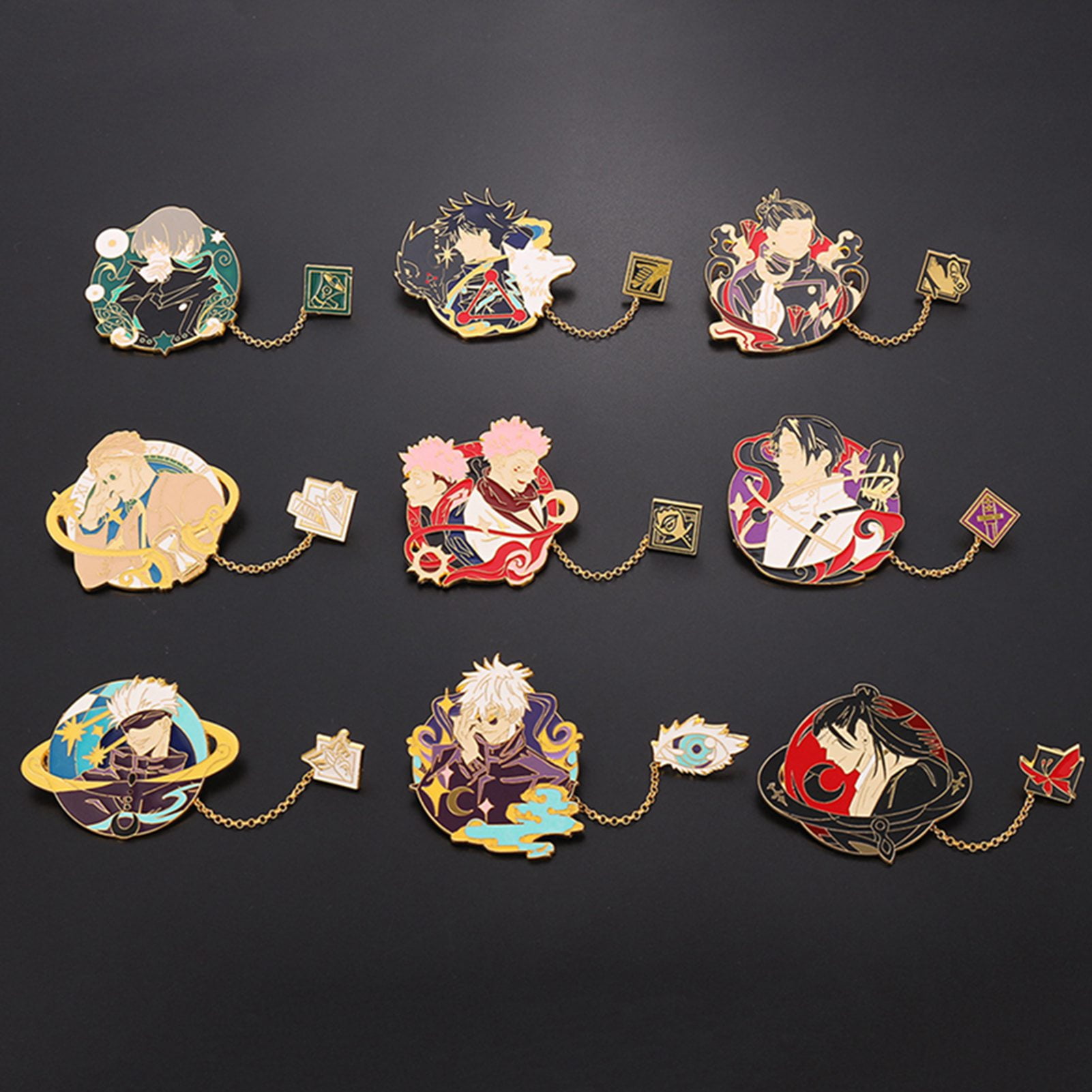 Jujutsu Kaisen Character Style Anime Pins (set 2) - CosplayFTW