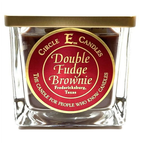 Circle E Candles, Double Fudge Brownie Scent, Medium Size Jar Candle, 22oz, 2 Wicks