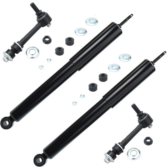 Detroit Axle - Rear 4pc Shock Absorbers Kit for 96-02 Toyota 4Runner, 2 Shock Absorbers 2 Stabilizer Sway Bar Links 1996 1997 1998 1999 2000 2001 2002 Replacement