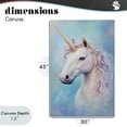 thumbnail image 4 of Stupell Industries Bohemian White Unicorn on Blue Canvas Art, 30 x 45, by Creative Studio, 4 of 8