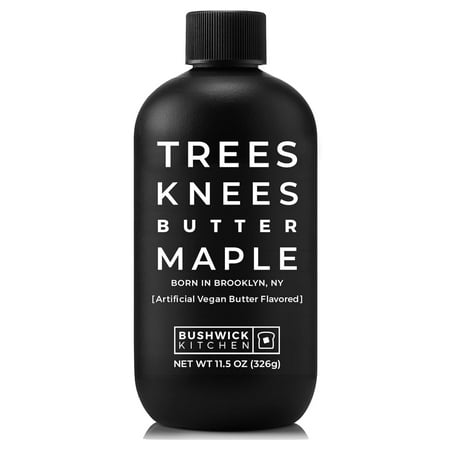 Trees Knees Butter Maple Syrup with Sea Salt, Vegan, Gluten-Free, Paleo-friendly, Grade A, Organic, Infused with Sweet and Savory Flavor, 11.5oz