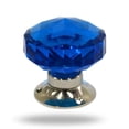 thumbnail image 3 of Cut Glass Round Mortise Knob Dark blue by Trinca-Ferro, 3 of 7