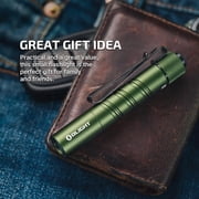 Olight I3T 2 EOS Pocket EDC Compact Bright LED Flashlight with AAA Battery and Pocket Clip, OD Green