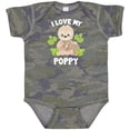 thumbnail image 3 of Inktastic Cute Sloth I Love My Poppy with Green Leaves Boys or Girls Baby Bodysuit, 3 of 5