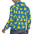 thumbnail image 6 of Pofeuu Rubber Duck Print Mens Casual Hooded Collar Drawstring Hoodies Pullover Sweatshirts Casual Long Sleeve Shirts-Large, 6 of 7